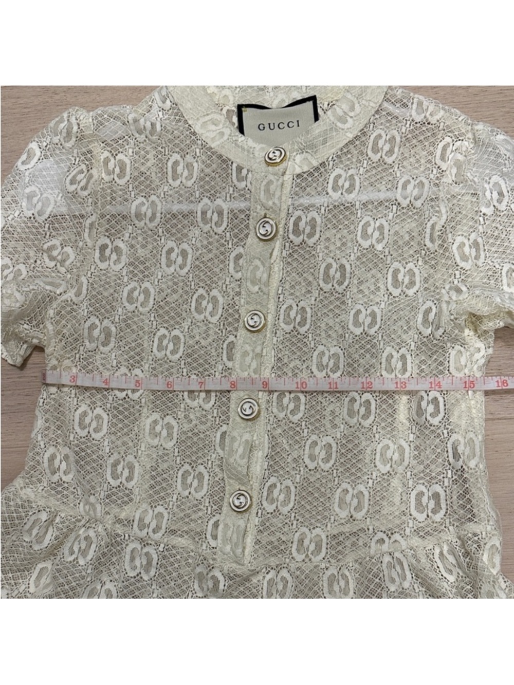 Gucci ladies Ivory Lace monogram gg dress xs small